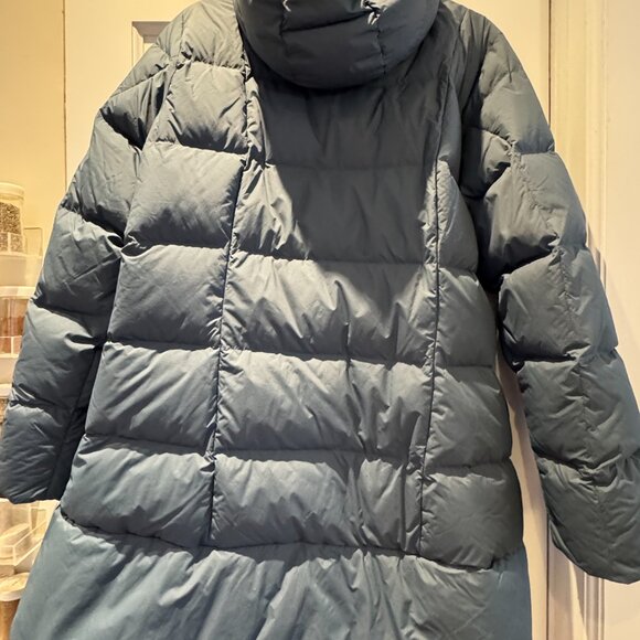 Hooded REI Coop Norseland Down Parka 2.0 Winter Car Coat Stone Blue Size 1X NWT - Picture 2 of 16